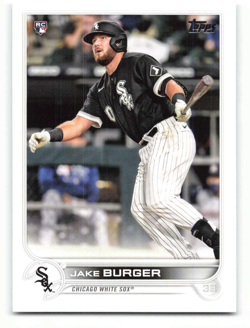 2022 Topps Baseball #186 Jake Burger RC Rookie Chicago White Sox Image 1