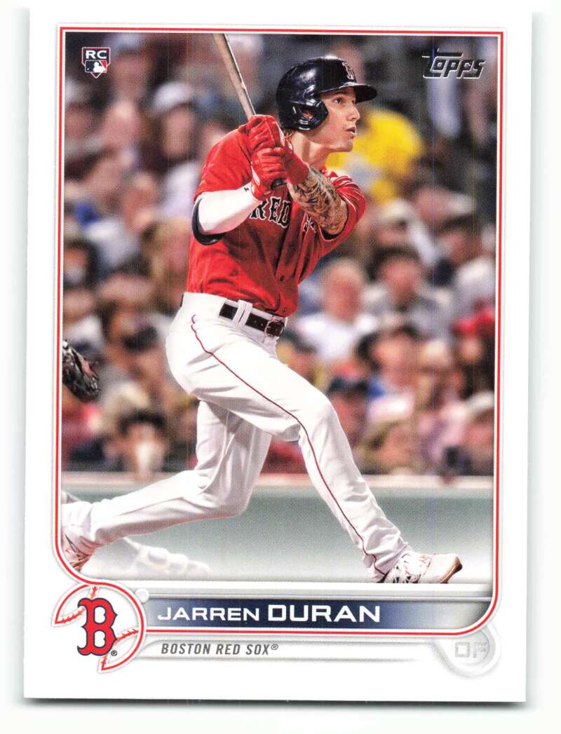 2022 Topps Baseball #187 Jarren Duran RC Rookie Boston Red Sox Image 1