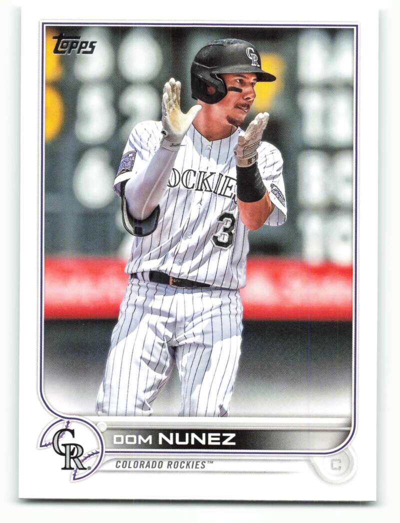 2022 Topps Baseball #193 Dom Nunez Colorado Rockies Image 1