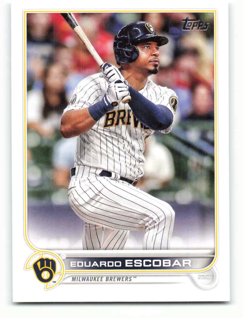 2022 Topps Baseball #207 Eduardo Escobar Milwaukee Brewers Image 1