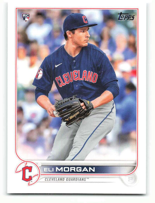 2022 Topps Baseball  #217 Eli Morgan  RC Rookie Cleveland Guardians  Image 1