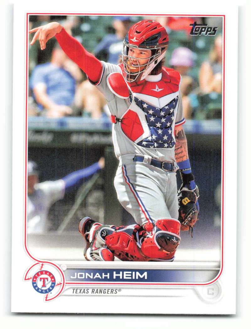 2022 Topps Baseball #230 Jonah Heim Texas Rangers Image 1