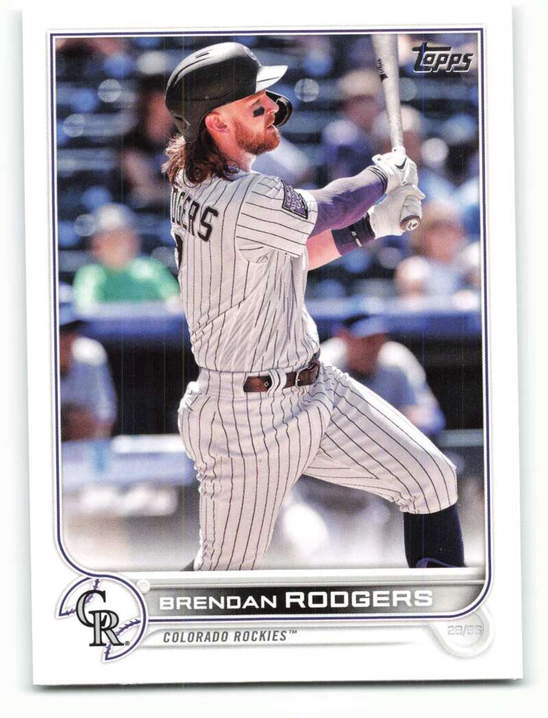 2022 Topps Baseball #232 Brendan Rodgers Colorado Rockies Image 1