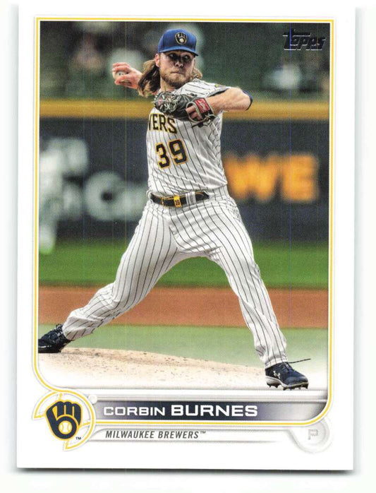 2022 Topps Baseball  #240 Corbin Burnes  Milwaukee Brewers  Image 1