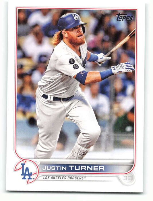2022 Topps Baseball  #257 Justin Turner  Los Angeles Dodgers  Image 1