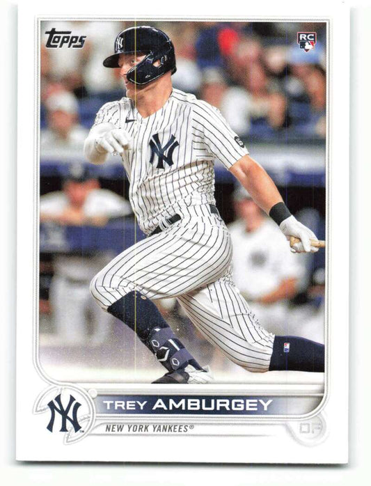 2022 Topps Baseball  #263 Trey Amburgey  RC Rookie New York Yankees  Image 1