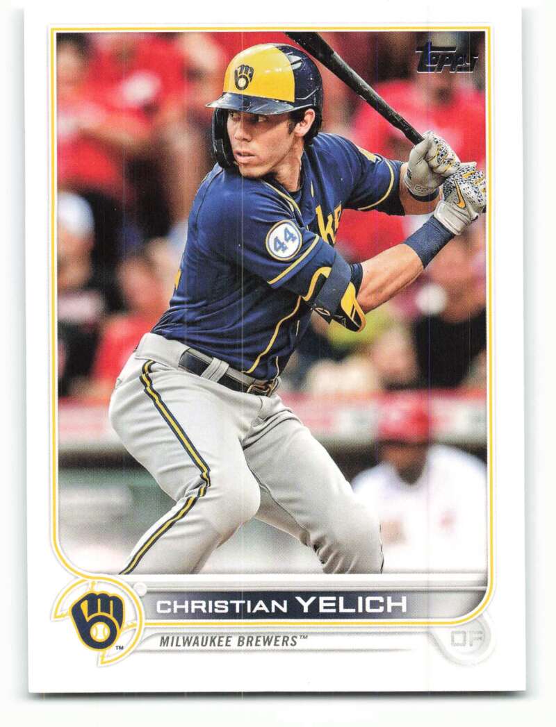2022 Topps Baseball #288 Christian Yelich Milwaukee Brewers Image 1