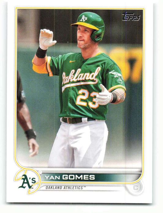 2022 Topps Baseball  #294 Yan Gomes  Oakland Athletics  Image 1