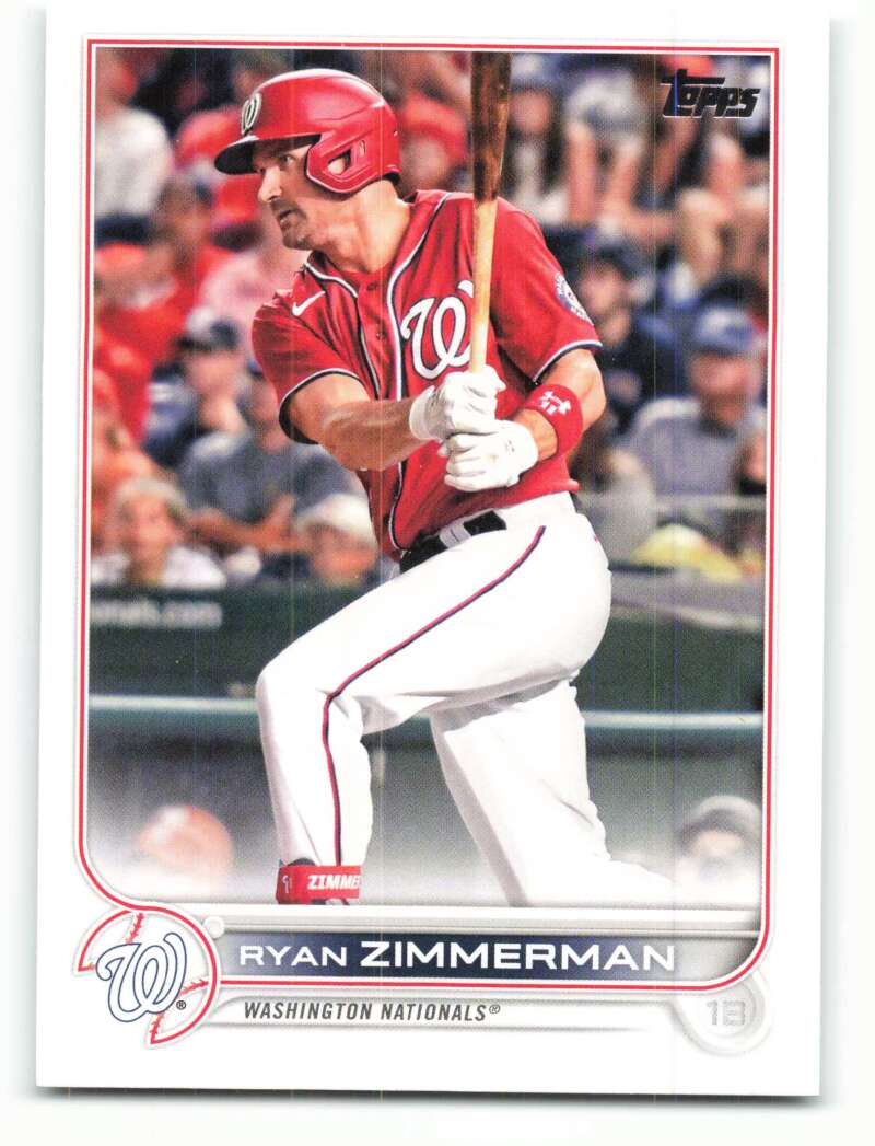 2022 Topps Baseball #296 Ryan Zimmerman Washington Nationals Image 1
