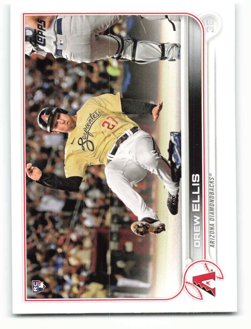 2022 Topps Baseball #298 Drew Ellis RC Rookie Arizona Diamondbacks Image 1