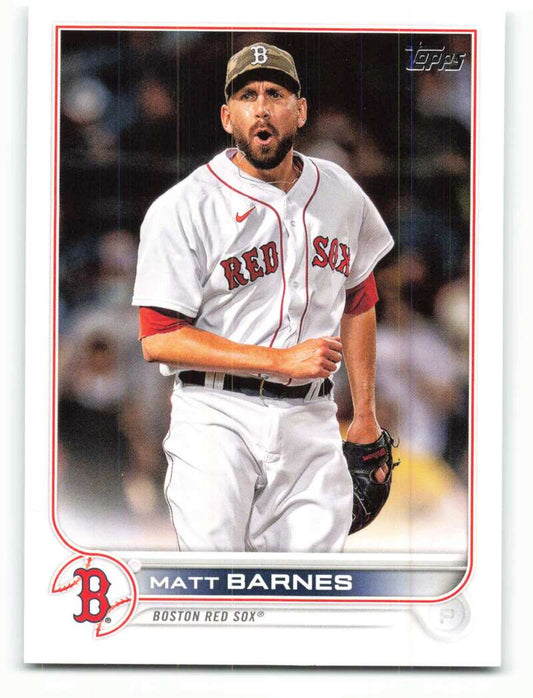 2022 Topps Baseball  #303 Matt Barnes  Boston Red Sox  Image 1