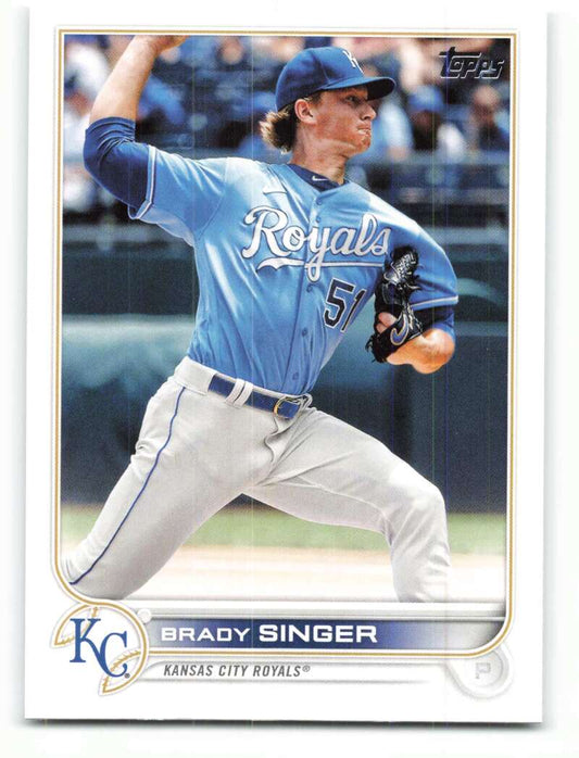 2022 Topps Baseball  #313 Brady Singer  Kansas City Royals  Image 1