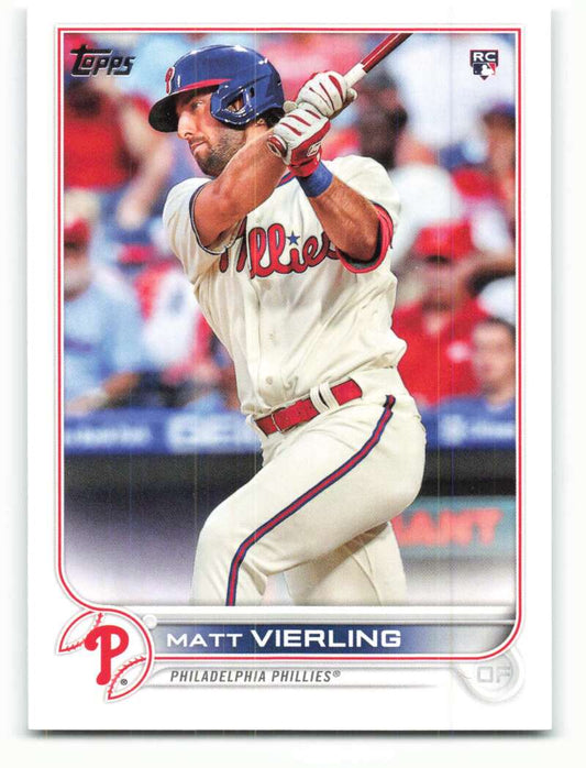 2022 Topps Baseball  #316 Matt Vierling  RC Rookie Philadelphia Phillies  Image 1