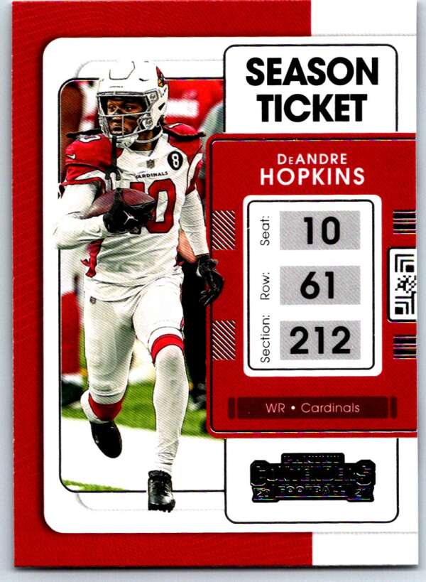 2021 Panini Contenders Season Ticket #2 DeAndre Hopkins Cardinals V88434 Image 1