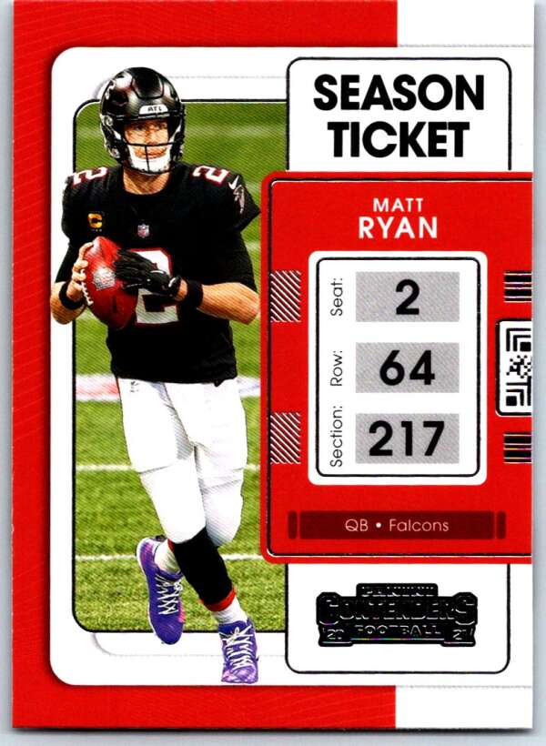 2021 Panini Contenders Season Ticket #4 Matt Ryan Falcons V88437 Image 1