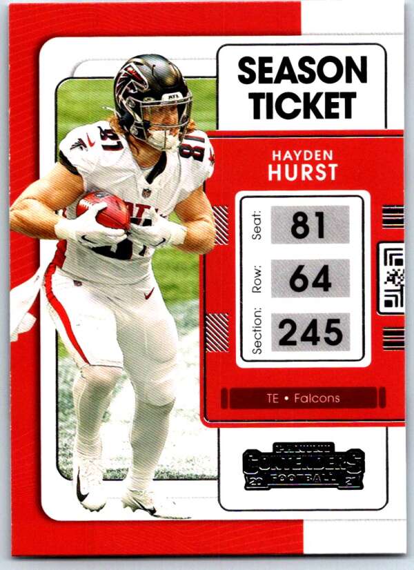 2021 Panini Contenders Season Ticket #6 Hayden Hurst Falcons V88441 Image 1