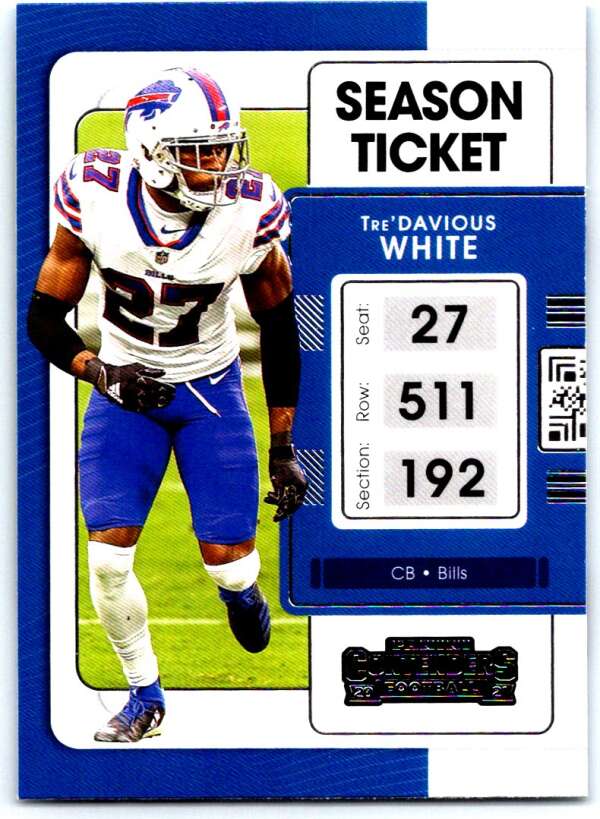 2021 Panini Contenders Season Ticket #12 Tre'Davious White Bills V88454 Image 1