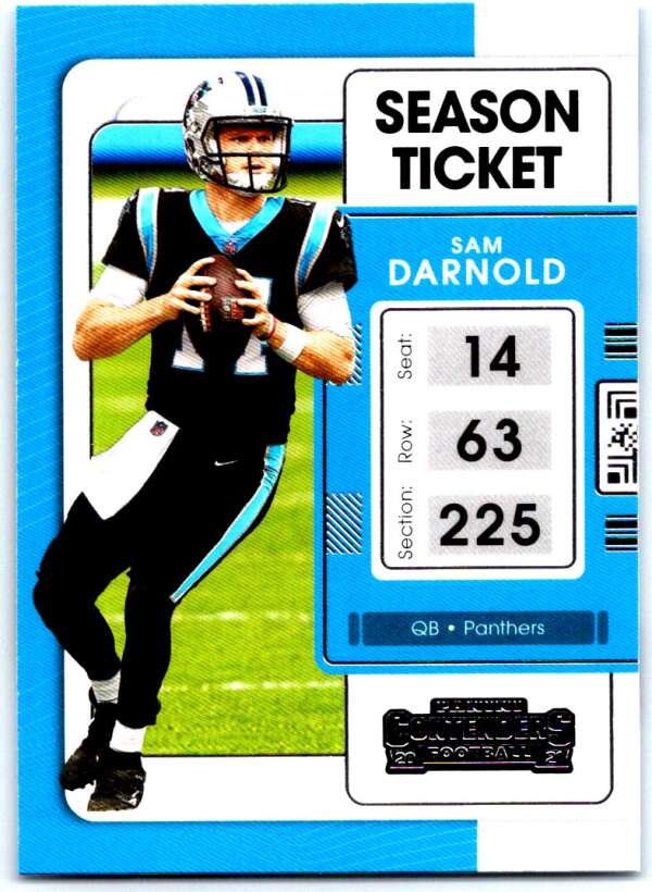 2021 Panini Contenders Season Ticket #13 Sam Darnold Panthers V88457 Image 1