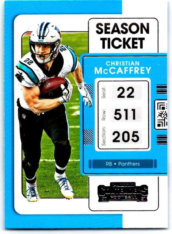 2021 Panini Contenders Season Ticket #15 Christian McCaffrey V88458 Image 1