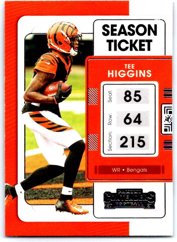 2021 Panini Contenders Season Ticket #20 Tee Higgins Bengals V88466 Image 1