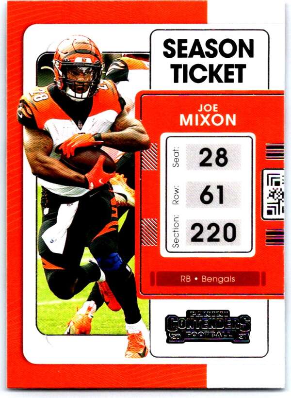 2021 Panini Contenders Season Ticket #21 Joe Mixon Bengals V88470 Image 1