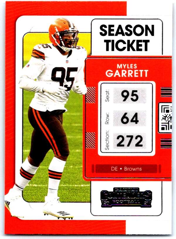 2021 Panini Contenders Season Ticket #23 Myles Garrett Browns V88473 Image 1