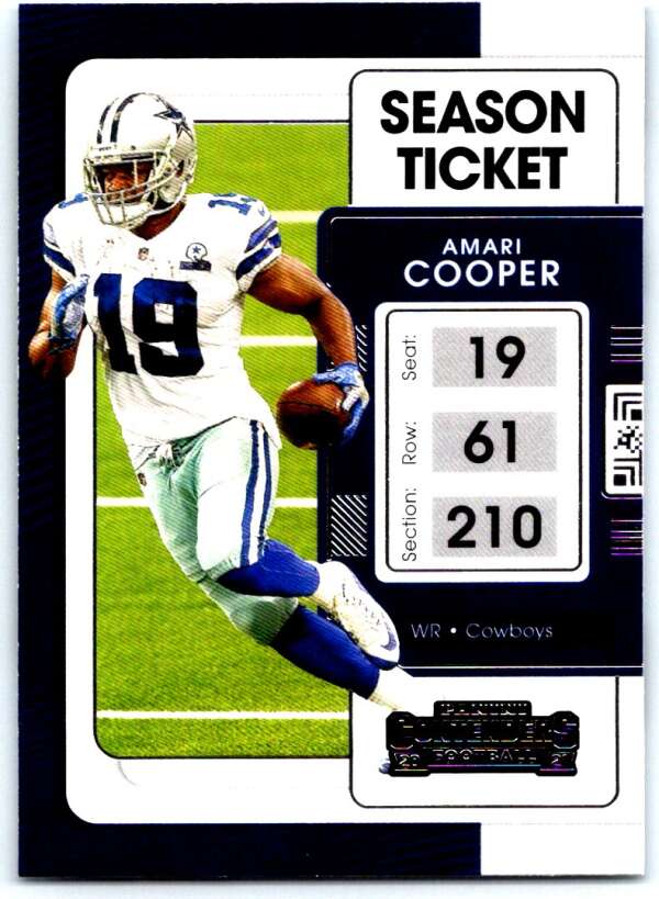 2021 Panini Contenders Season Ticket #27 Amari Cooper Cowboys V88479 Image 1