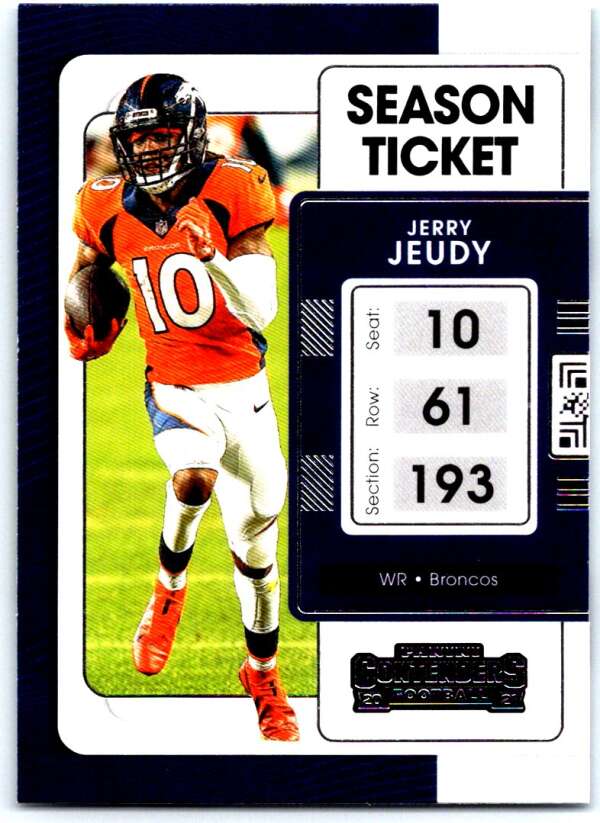 2021 Panini Contenders Season Ticket #29 Jerry Jeudy Broncos V88481 Image 1