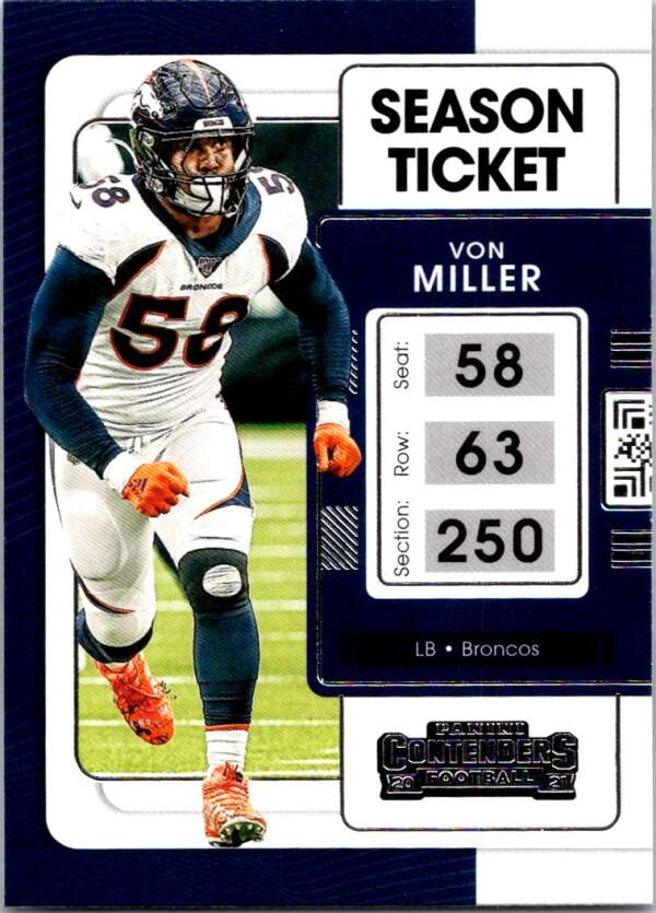 2021 Panini Contenders Season Ticket #30 Von Miller Broncos V88482 Image 1