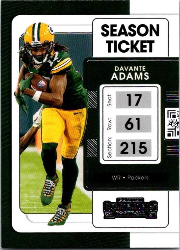 2021 Panini Contenders Season Ticket #35 Davante Adams Packers V88489 Image 1