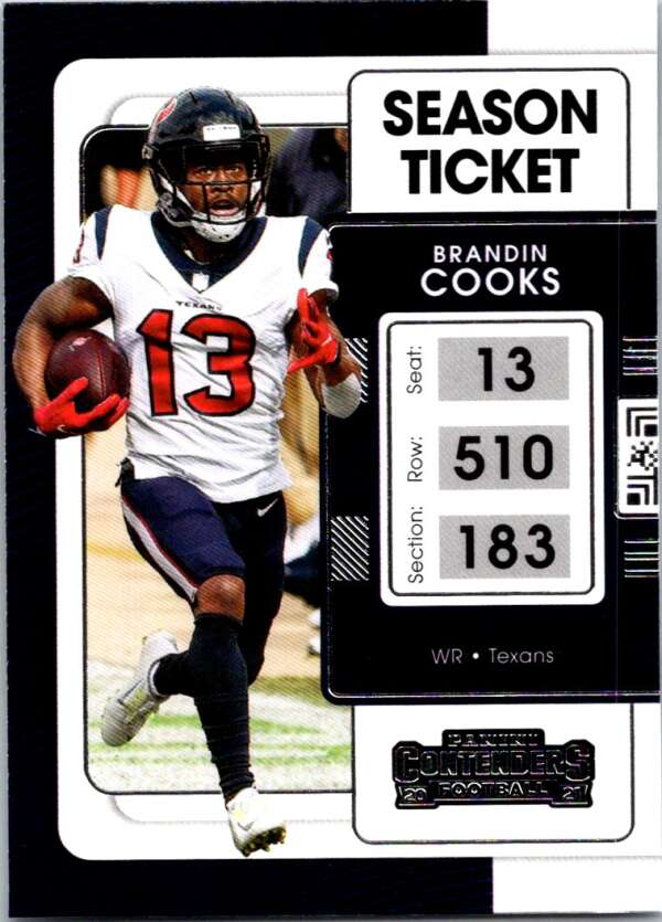 2021 Panini Contenders Season Ticket #38 Brandin Cooks Texans V88492 Image 1