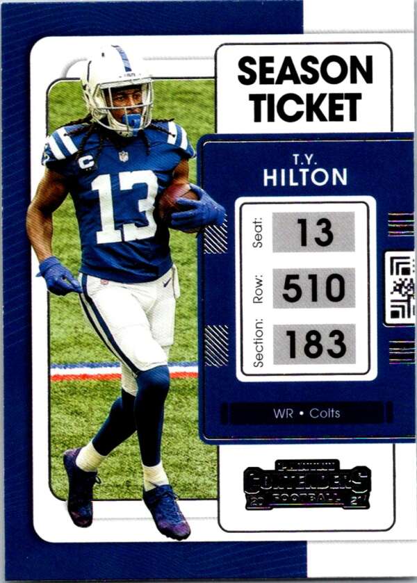 2021 Panini Contenders Season Ticket #42 T.Y. Hilton Colts V88500 Image 1