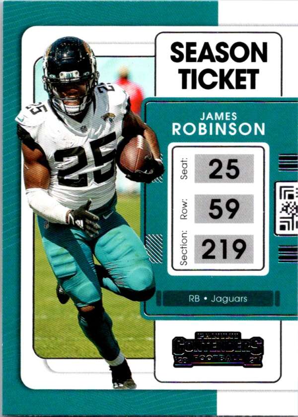 2021 Panini Contenders Season Ticket #45 James Robinson Jaguars V88503 Image 1