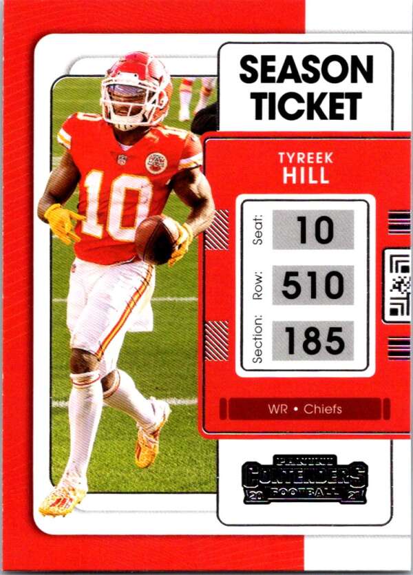 2021 Panini Contenders Season Ticket #48 Tyreek Hill Chiefs V88507 Image 1