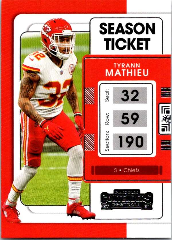 2021 Panini Contenders Season Ticket #50 Tyrann Mathieu Chiefs V88511 Image 1