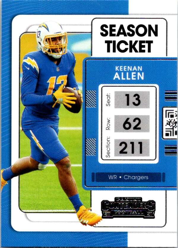2021 Panini Contenders Season Ticket #52 Keenan Allen Chargers V88512 Image 1