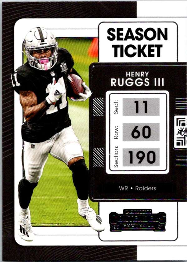 2021 Panini Contenders Season Ticket #58 Henry Ruggs III Raiders V88517 Image 1