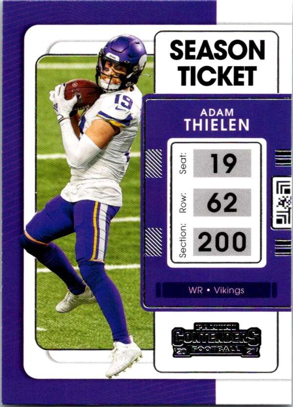 2021 Panini Contenders Season Ticket #66 Adam Thielen Vikings V88532 Image 1