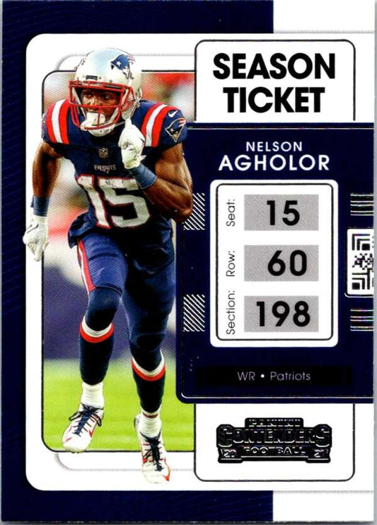2021 Panini Contenders Season Ticket #67 Nelson Agholor   Patriots  V88535 Image 1