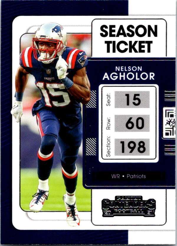 2021 Panini Contenders Season Ticket #67 Nelson Agholor Patriots V88536 Image 1