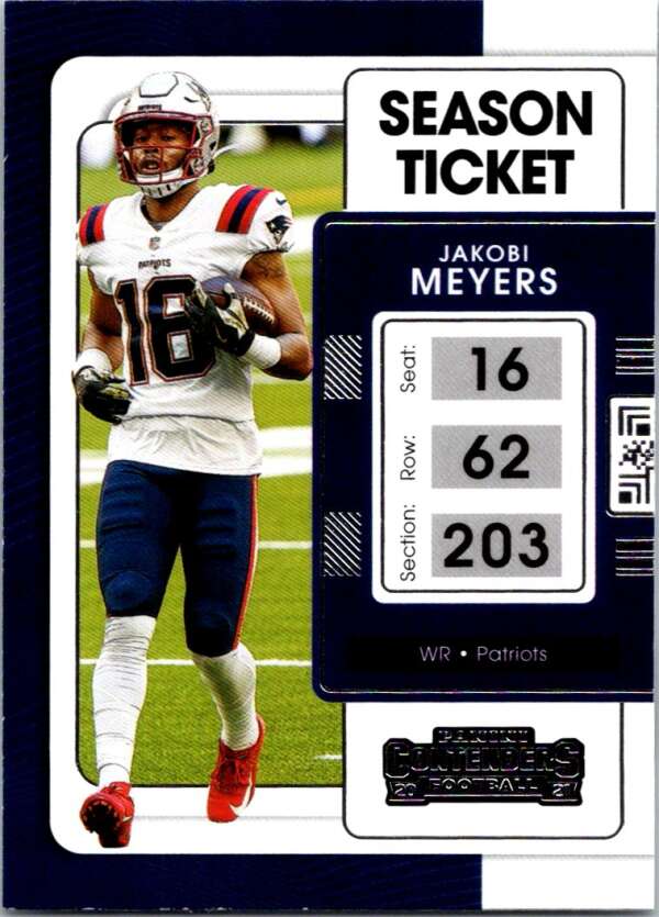 2021 Panini Contenders Season Ticket #68 Jakobi Meyers Patriots V88538 Image 1