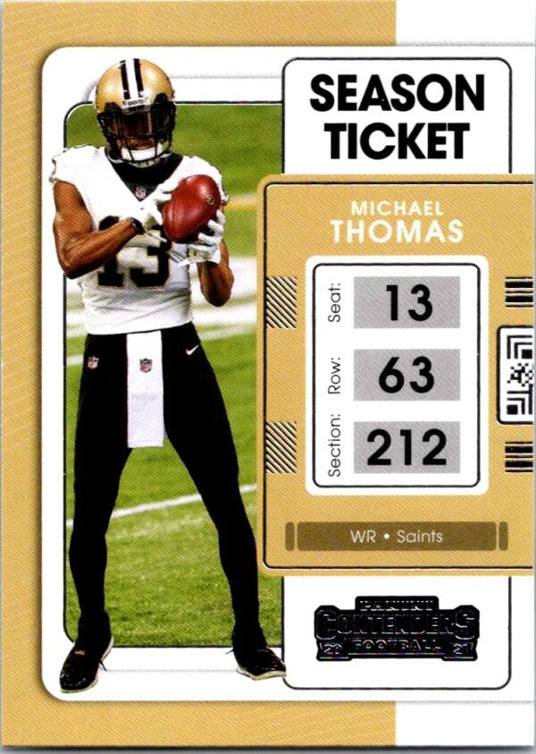 2021 Panini Contenders Season Ticket #70 Michael Thomas Saints V88544 Image 1