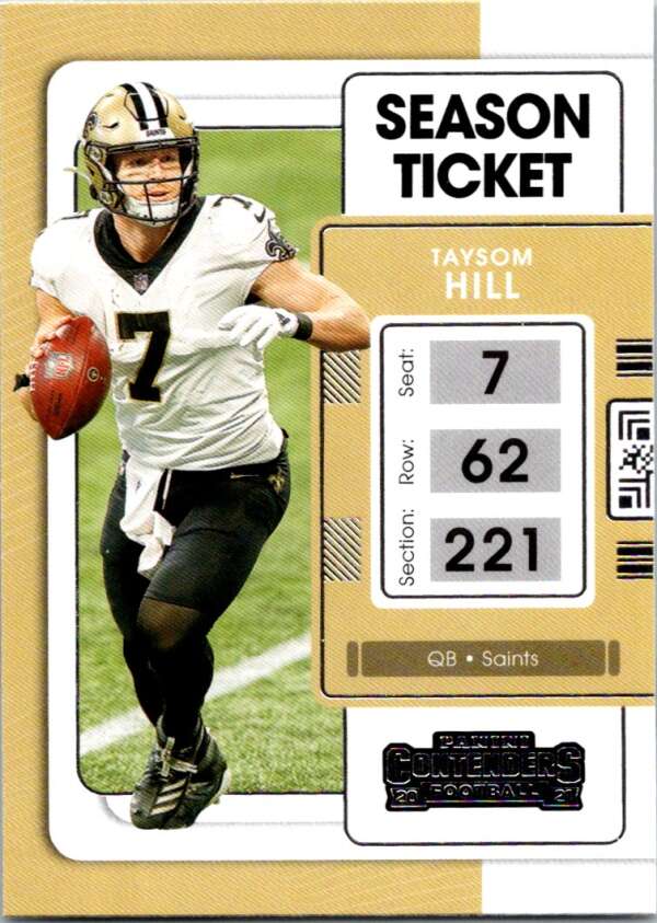 2021 Panini Contenders Season Ticket #72 Taysom Hill Saints V88547 Image 1