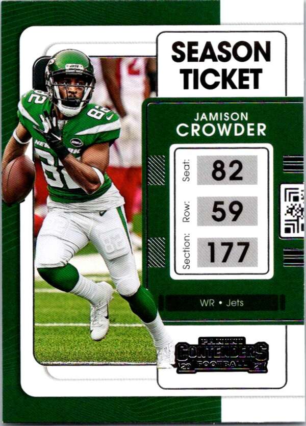 2021 Panini Contenders Season Ticket #78 Jamison Crowder Jets V88559 Image 1