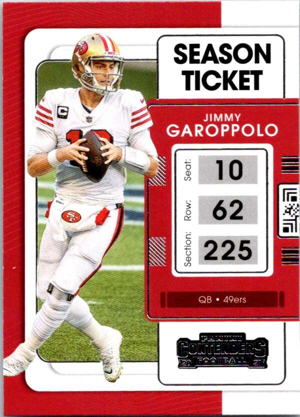 2021 Panini Contenders Season Ticket #88 Jimmy Garoppolo 49ers V88570 Image 1