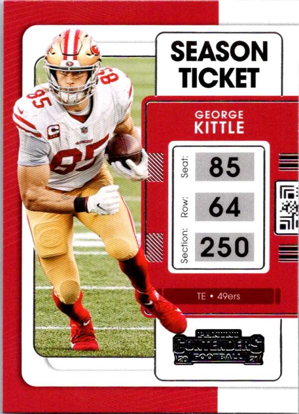 2021 Panini Contenders Season Ticket #89 George Kittle 49ers V88571 Image 1