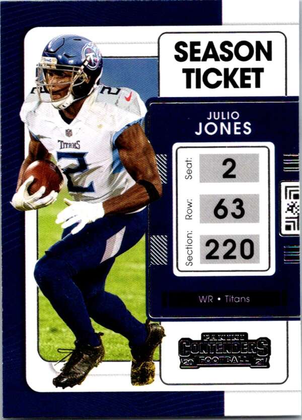 2021 Panini Contenders Season Ticket #95 Julio Jones Titans V88578 Image 1
