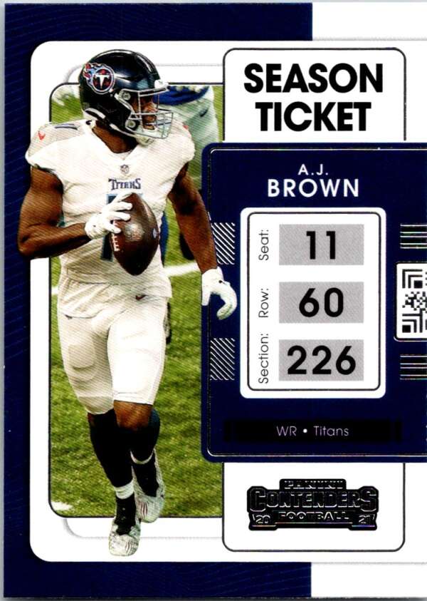 2021 Panini Contenders Season Ticket #96 A.J. Brown Titans V88582 Image 1