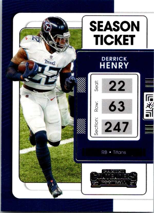 2021 Panini Contenders Season Ticket #97 Derrick Henry Titans V88583 Image 1