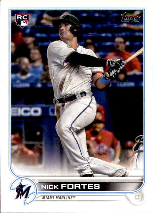 2022 Topps Baseball  #333 Nick Fortes  RC Rookie Miami Marlins  Image 1